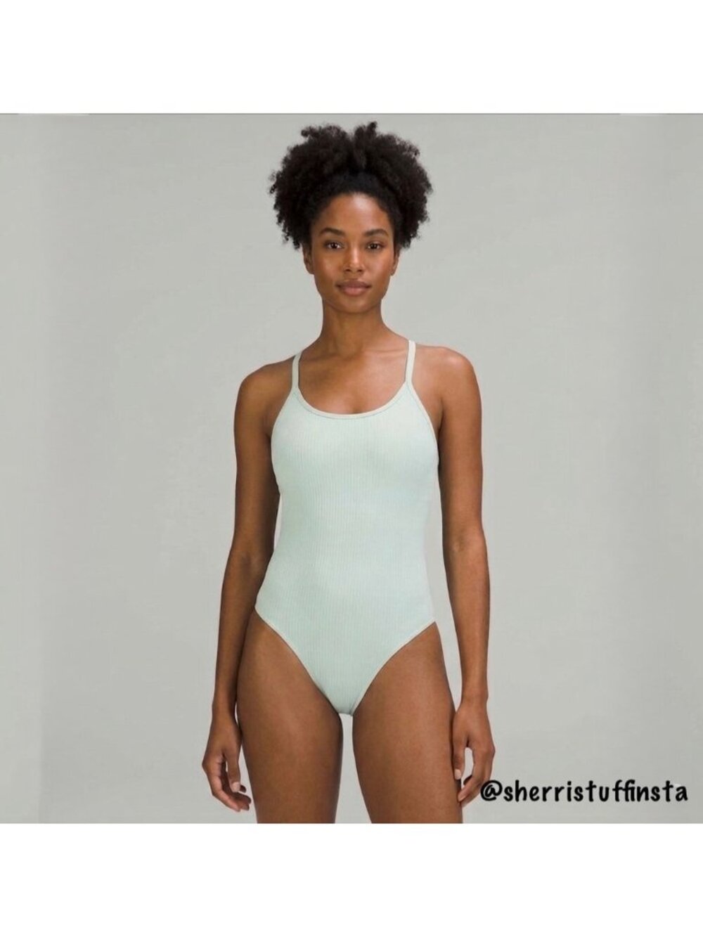 NWOT New Lululemon Ebb To Street Yoga Bodysuit Light Support Delicate Mint 6 B/C - Picture 8 of 8